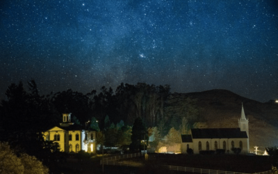 Milky Way over Bodega Schoolhouse & Church